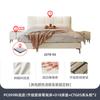 Oso de Invierno Minimalista Italiano Maestro de Cuero Habitación Principal Cama Doble Moderna Bordes Simples 1.8 m Piel de Vaca de Primera Capa Cama de Cuero