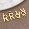 Acero Inoxidable Galvanizado Estilo Europeo y Americano 26 Letras Inglesas Etiqueta Colgante Pulsera Collar DIY Hecho a Mano Accesorios de Joyería