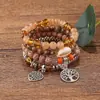 Pulseiras Bohemianas de Múltiplas Camadas Mais Vendidas no Exterior, Joias de Viagem Personalizadas com Contas de Turquesa, Pulseiras Europeias e Americanas, Acessórios de Mão para Comércio Exterior