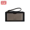 Carteira Longa da Moda Grande Capacidade Carteira Multi-Cartões Porta-Cartões Bolsa de Pulso Costura em Contraste Carteira Feminina