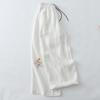 Foto Real de Pantalones Casuales de Pierna Ancha, Perezosos y Cómodos, en Stock para 2026, para Mujer, Pantalones Rectos de Estilo Vacacional Vintage con un Toque Relajado