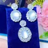 Conjunto de Colgante Huevo de Paloma de Calcedonia Blanco Hielo Incrustado Plateado al Por Mayor Pulsera de Jade Anillo Pendientes Conjunto de Tres Piezas