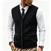 Suéter Colete Masculino Casual de Gola V Moda Outono Inverno Versátil Plus Veludo Tamanho Grande Suéter Colete Masculino