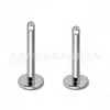Taco de Hueso de Aleación de Titanio F136 con Agujero Lateral Barra Recta G23 Titanio Taco de Diablo Taco para Lóbulo de la Oreja Taco para Hueso de la Oreja Joyería para Piercings Accesorio Cabeza