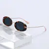 Nuevas Gafas de Sol Ovaladas Retro de Marco Pequeño, Gafas de Sol de Gama Alta Mismo Estilo que las Celebridades de Internet, Gafas de Sol Personalizadas de Pasarela al por Mayor