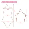 Colgador de ropa de punto de fábrica colgador de traje de baño body colgador de traje de baño de hierro forjado estante de exhibición colgador plano de metal para traje de baño