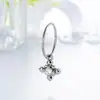 Nuevo Diseño de Nicho de Henson Jewelry Aro para Oreja Sin Costura de 0.8 mm de Diámetro Colgante de Cruz Joyería para Piercing