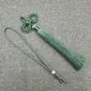 Colgante Conmemorativo de Xiangfei con Nudo de la Paz + Borla de Doble Nudo de Oreja 12cm Borla Insignia Acrílica Colgante Decoración Hecha a Mano