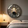 Reloj de pared minimalista estilo nórdico, decoración moderna para sala de estar, reloj redondo de cuarzo, segundero de barrido silencioso, para uso doméstico