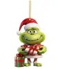 Decoración Navideña Nueva para Amazon Transfronteriza Serie del Grinch Colgante para Árbol de Navidad Acrílico Colgante para Coche Hogar