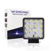 Luz de Trabalho Quadrada 48W com 16 LEDs Exclusiva Transfronteiriça Luz de Inspeção Luz Auxiliar para Veículo Off-Road Luz de Teto Modificada