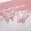 Versión coreana de parche de mariposa tridimensional de súper hada azul claro y morado hueco, accesorios para el cabello, pendientes, joyería DIY, accesorios para mujer, venta al por mayor