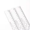 Regla Transparente Perforada de 16 cm Regla de Medición para Dibujo Estudiantil Regla de Plástico Materiales de Aprendizaje Venta al por Mayor Modelo Nuevo