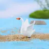 Decoración de micro paisajismo Decoración DIY de suculentas 4 adornos de animales de cisne bonsái creativo adornos pequeños de plástico