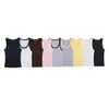 Regata Estampada de Gola U sem Mangas Doce e Picante, Nova Peça Versátil de Verão Slim-Fit Casual Esportiva Base para Mulheres