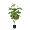 Ficus Lyrata Artificial para Interiores, Planta Decorativa Grande de Piso en Maceta para Hotel y Centro Comercial, Decoración Suave y Paisajismo