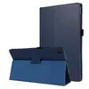 Adecuado para Samsung Tab A9/A9+ 11 pulgadas, Funda Protectora con Soporte de Patrón de Lichi, Funda de Cuero Anti-Caída de Cobertura Completa, Estilo de Negocios Simple