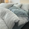 Cama de fio simples de três camadas, conjunto de quatro peças, algodão, algodão, dormitório estudantil, cama, colcha simples, conjunto de três peças, quatro estações, universal