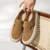 Bocken Calçados Femininos Sapatos Casuais de Couro Estilo Coreano Sapatos Pequenos Sujos com Salto Alto