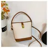 Bolsas da Moda deste Ano para Mulheres 2026 Nova Bolsa de Ombro de Lona Estilo Coreano Versátil Bolsa Transversal tipo Balde