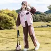 Roupa de Outono para Meninas 2025 Nova Moda Esportiva para Crianças, Conjunto de Beisebol de Outono de Duas Peças para Meninas Grandes