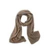 Nueva colección otoño/invierno: Bufanda 100% cachemira pura, de color liso, cómoda y cálida, diseño unisex, chal largo, tejido plano
