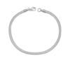 Emanco Pulsera Simple de Cadena de Hueso de Serpiente de Acero Inoxidable para Mujer, Pulsera Delgada Versátil de Cadena de Serpiente Plana, Pulsera Ins para Pareja