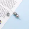 Contas Vintage de Prata do Xizang com Furo Grande Pulseira de Miçangas Criativa DIY Colar Contas Soltas Acessórios de Joias de Liga