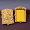 Nuevo Exterior de Thangka Unilateral 4x5 Colgante con Relieve de Dragón Dorado Caja Exquisitamente Tallada Exterior de Thangka