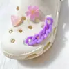 Corrente Colorida Curta Furo para Fivela de Chupeta Sapatos Flor Acessórios Diy Sapatos de Jardim Corrente Destacável Fivela Decorativa para Sapatos
