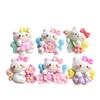 Flor de cerezo Ángel Gato accesorios de resina pegamento en crema horquilla creativa diy pegatina de refrigerador hebilla de zapato colgante material de almacenamiento