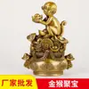 Atacado do Fabricante Tigela de Tesouro Macaco Dourado de Latão, Tesouro de Oferta Macaco Dourado, Ornamento de Macaco de Cobre, Macaco Tigela de Tesouro, Macaco do Zodíaco Chinês