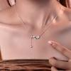 Collar de Tulipan de Plata de Ley 990 para Mujer 2024 Nuevo Estilo Lujo Ligero Diseño de Nicho Cadena Clavicular de Flor Xl007