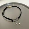 Gargantilla de Estilo Oscuro con Lazo Cadena para Clavícula de Mujer Cadena para el Cuello Accesorios de Collar Joyería para Niña Estilo Lujo Ligero