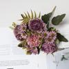 Flor Artificial Flor de Peônia Europeia Flor para Segurar no Casamento Decoração de Sala de Estar Arranjo de Flores Buquê de Flores
