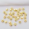 Retención de Color Oro 14K Cuentas Corte Cuadrado Cuentas Angulares Pulsera Hecha a Mano Cuentas Sueltas Accesorios diy Materiales para Cuentas Espaciador