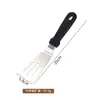 Espátula para freír de acero inoxidable de tres lados, espátula de mano para panqueques y bistec, herramientas de cocina para hornear de grado alimenticio, venta al por mayor del fabricante