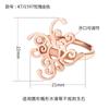 Anillo de plata esterlina S925 soporte vacío femenino oro de 18K diy cera de abeja ámbar turquesa valiente soporte vacío con forma soporte para anillo