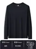 Camiseta de Manga Larga con Cuello Redondo, 10A Antibacteriana de Algodón Mo Sunlight 40S 230G, Unisex, Cómoda y Versátil, Se Puede Estampar o Bordar
