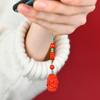 Al por mayor Natural Alto Contenido Cinabrio Original Rojo Imperial Arena Zakilam Colgante para Teléfono Móvil Llavero Joyería para Colgar en Bolso