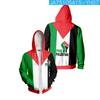 Sudadera con capucha y cremallera de manga corta 'Free Palestine Go Palestine'