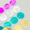 Sellos de Acero Estampado en Relieve Transparentes, Pegatinas de Engranajes, Múltiples Opciones de Color, Pegatinas de Sello de Acero, Etiquetas Especiales para Grabado en Metal DIY
