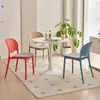 Sillas Coloridas de Moda, una Opción Ideal para Apartamentos Pequeños, Sillas de Comedor de Plástico Minimalistas Modernas con Diseño Delgado, Sillas de Lujo Ligero para Uso Doméstico