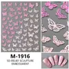 Gel Arena Blanca Mariposa Aurora Pegatinas para Uñas Super Brillantes Hada Premium Hielo Transparente Fresco Pegatinas para Uñas Tridimensionales Accesorios