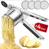 Prensador de Acero Inoxidable con Mango de Silicona para Puré de Patatas Herramientas de Cocina Prensa de Patatas Gadgets de Cocina