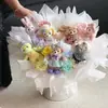 [En Stock] Nuevo Producto Cubo de Abrazo con Lazo Mediano Caja de Regalo con Flores Preservadas