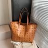 Bolso de mano de gran capacidad para mujer, bolso de hombro informal combinable para primavera y verano, 2025