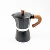 Venda Quente Cafeteira Manual de Aço Inoxidável Cafeteira Manual de Bico Fino Cafeteira de Gotejamento Doméstica com Alça de Orelha Cafeteira com Cabo de Madeira