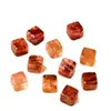 7A Resina Vermelha Natural Cristal Cubo de Açúcar Contas Soltas Contas para Pulseira DIY Fio de Contas Pulseira de Contas Únicas Joias Femininas