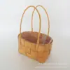 Bolso tipo bandolera Cesta de Flores Tejida en Bambú Flores Florales Flores Secas Arreglo Floral de Apertura Confinamiento de Frutas Cesta Pequeña de Flores Tejida en Madera Bolso tipo bandolera